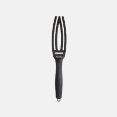 Olivia Garden kartáč Finger brush care lonic Boar & Nylon full black S