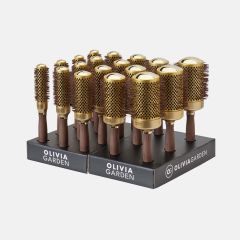 Olivia Garden papírový stojan a set kartáčů Shine wawy bristles G&B