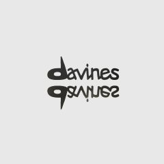 Davines kovové logo pro označení stojanu 
