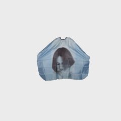 Hair Servis pláštěnka na stříhání 230T, 128 x 148 tvář - modrá