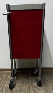 Kadeřnický stolek Efalock 4004 Silver Red