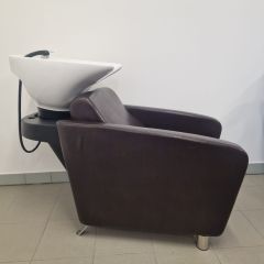 Mycí box H-E123 Arizona hnědá koženka bílá keramika