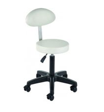 Efalock Taburet Fade S bílý s opěrkou zad